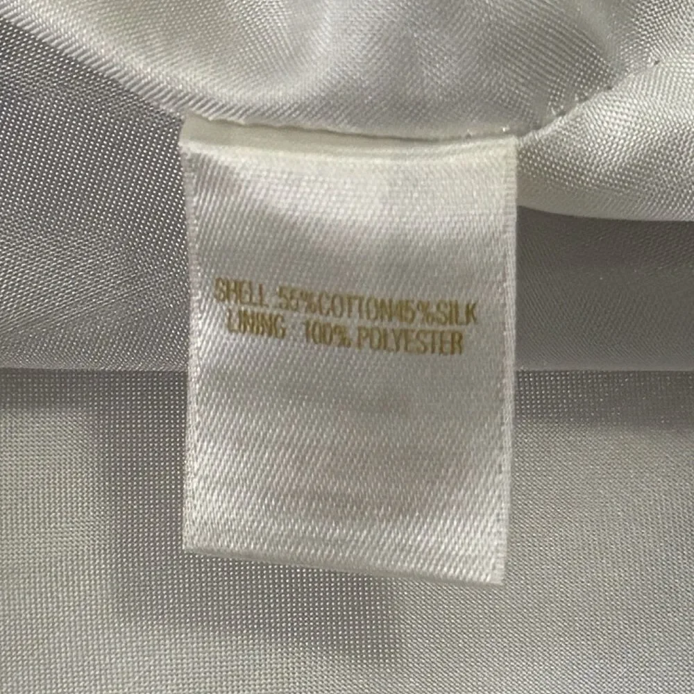 Kate Spade Abstract Print Cobalt White Cotton Silk Lined Dress Zip Size 10 - Picture 5 of 10